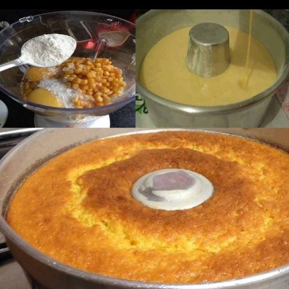 Bolo de Milho Cremoso de Liquidificador