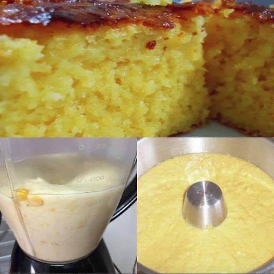 Bolo de Milho simples e delicioso