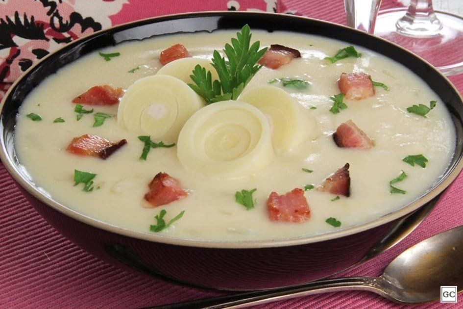 SOPA CREME DE PALMITO COM BACON