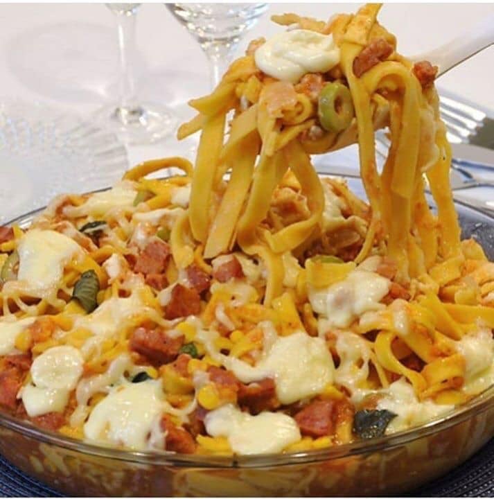 macarrão de forno cremoso