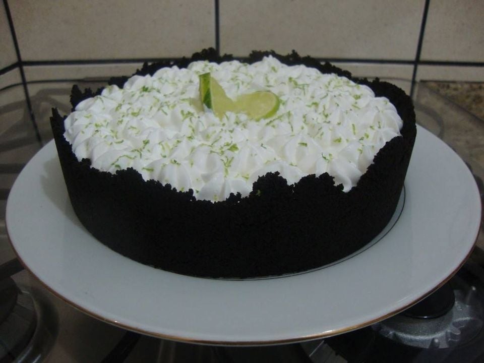 Torta de Limão com Biscoito Negresco