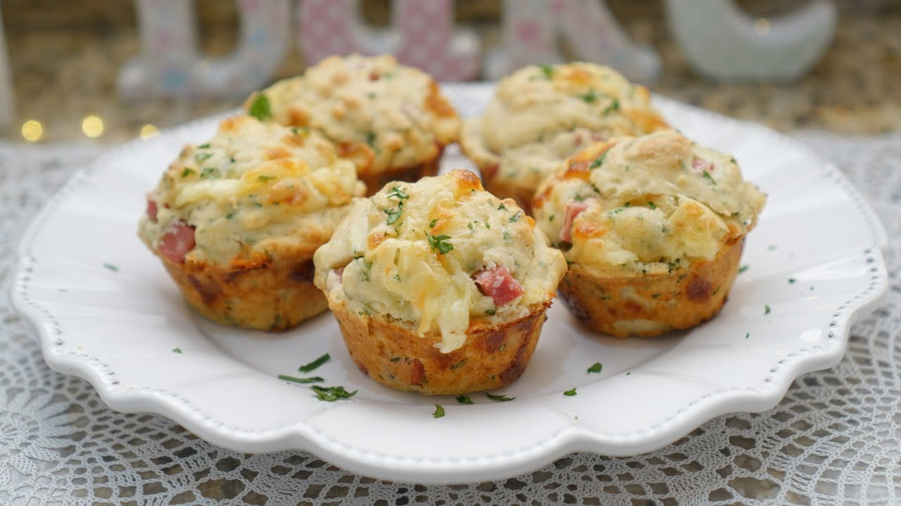 Muffin de presunto e queijo