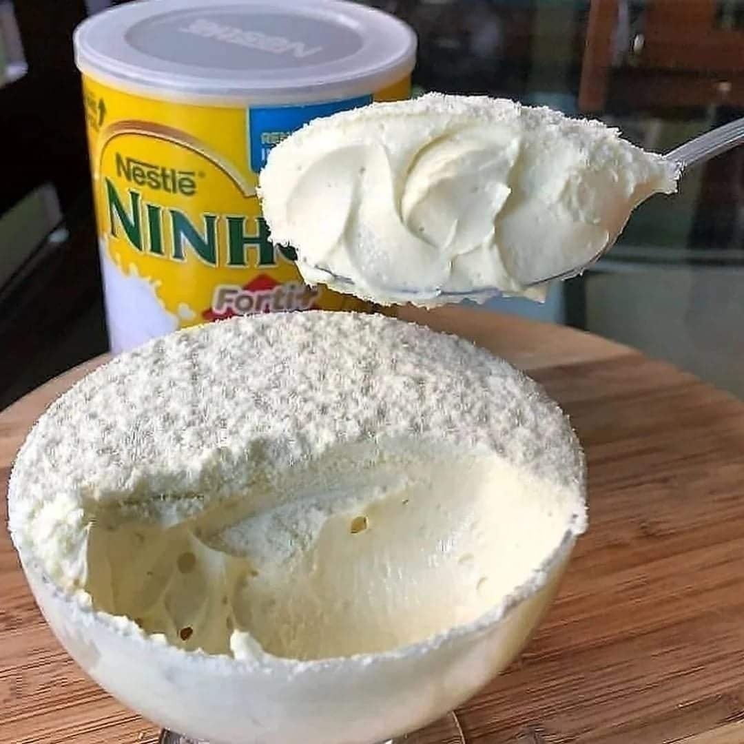 Receita de mousse de leite Ninho