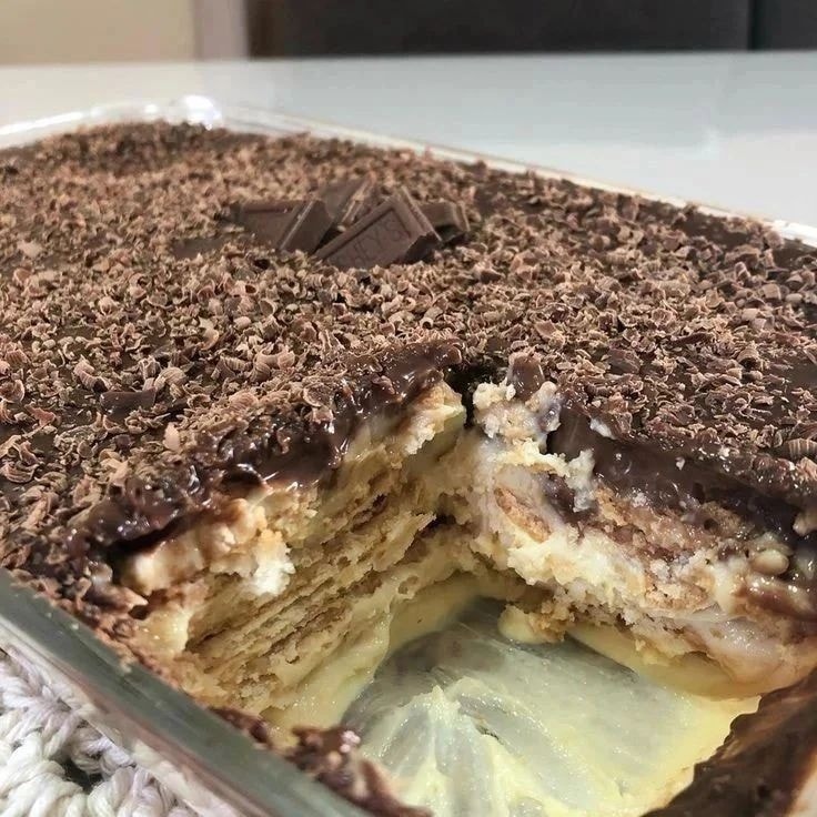 Pavê de ninho com chocolate