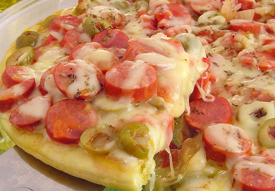 Pizza de salsicha