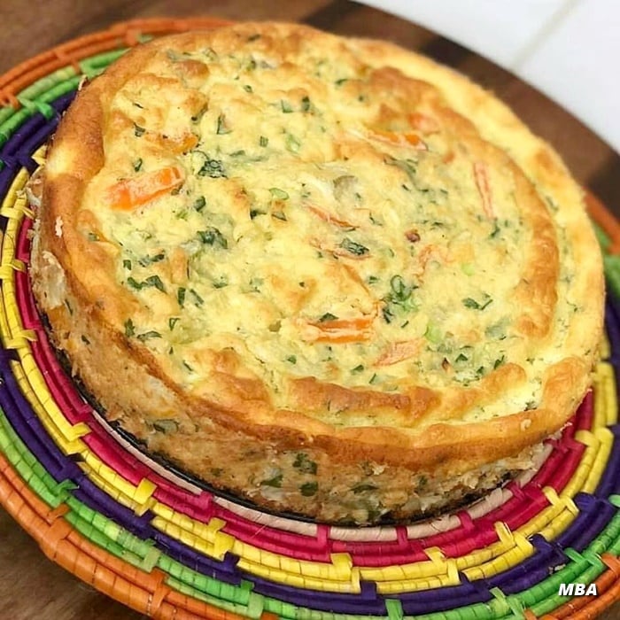 Receita De Torta Salgada De Couve-flor Low carb, Uma Delicia!!