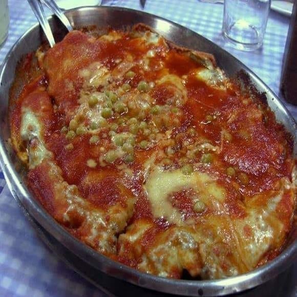 Polenta Recheada Com Frango Desfiado delicioso