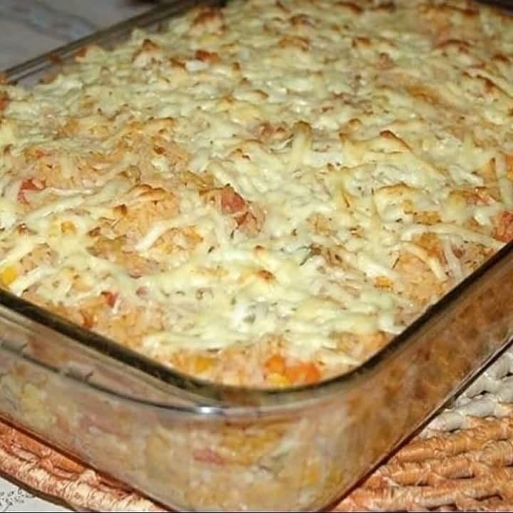 Arroz ao Forno com Purê de Batatas incrível