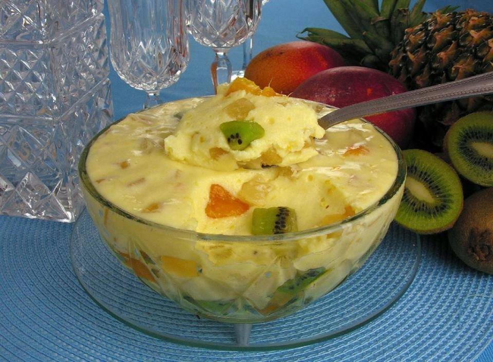 Mousse salada de frutas