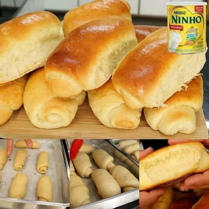 PÃO CASEIRINHO DE LEITE NINHO é O MELHOR PÃO QUE JÁ FIZ NO