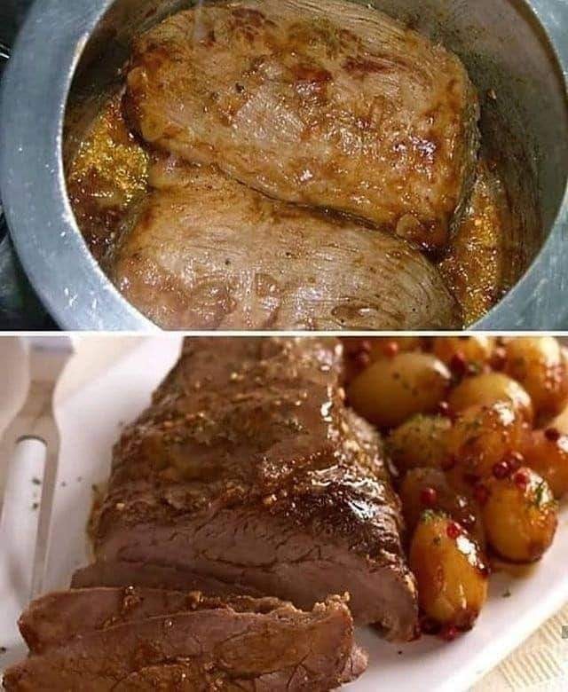 Carne feita no Vinho na Panela de Pressão