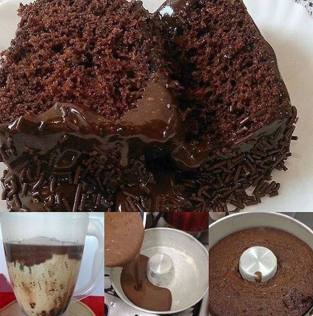 BOLO DE CHOCOLATE DE LIQUIDIFICADOR