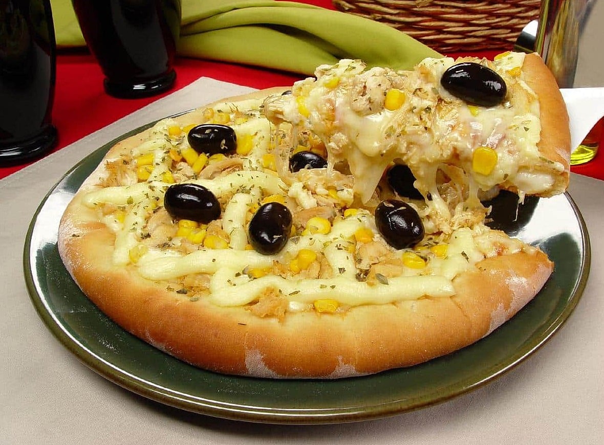 Pizza de frango com catupiry