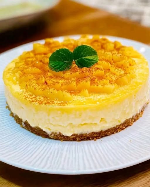 Cheesecake de Abacaxi: Frescor Tropical em Cada Mordida! 🍍💛