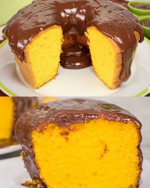 Bolo de Cenoura Fofinho com Cobertura Cremosa de Chocolate e um Toque de Alho: Uma Delícia Saudável 🥕🍫🧄